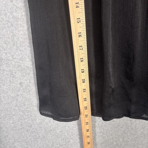 Old Navy Blouse XS Satin Ruffle Smocked Flowy Sheer Whimsigoth Coquette Cami - Picture 6 of 11